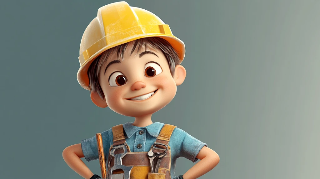 卡通开心工匠头像