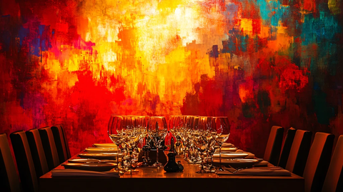 抽象餐具背景墙