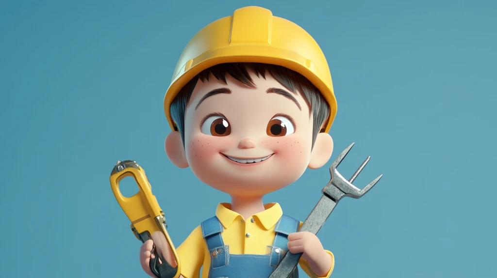 卡通开心工匠头像