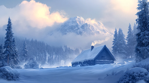 唯美冬天壁纸背景