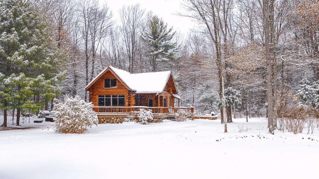 雪中小木屋
