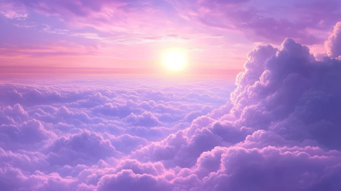 紫色云海