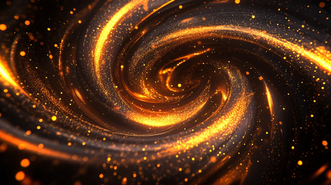 金色漩涡抽象素材