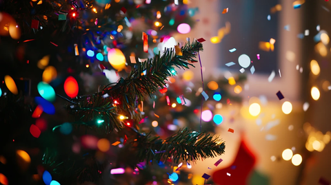 圣诞树上的彩灯