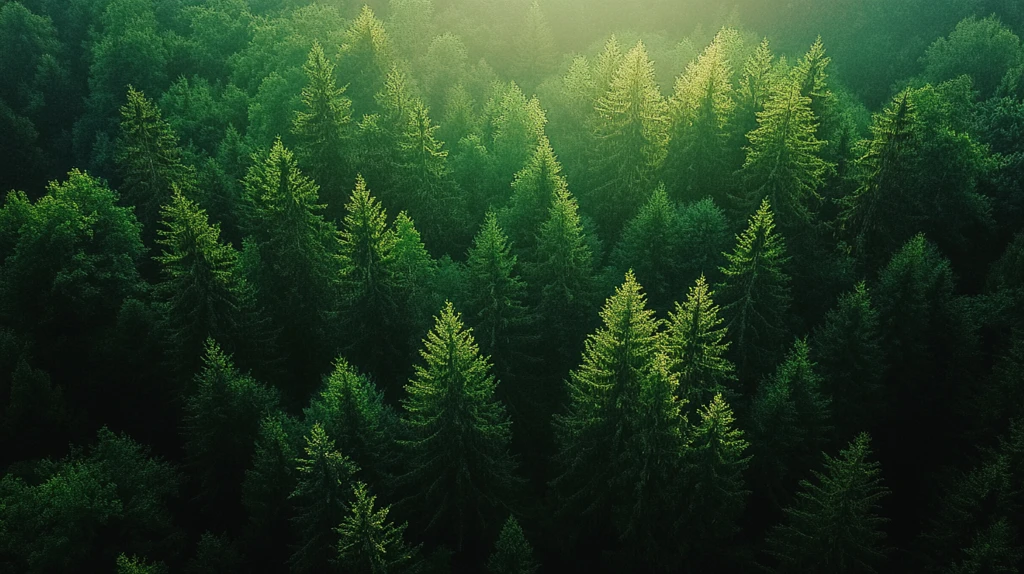 针叶林阔叶林松树