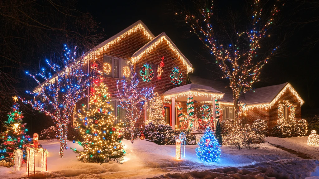 户外圣诞灯饰装扮
