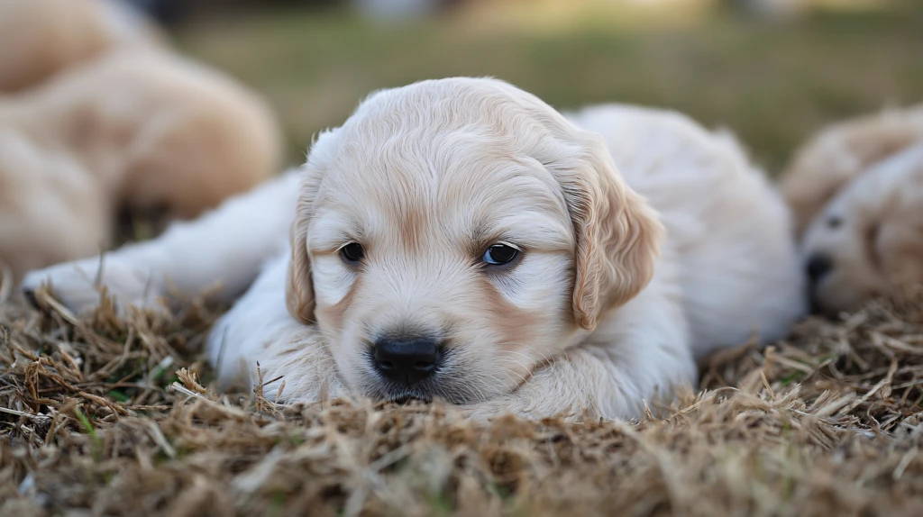 悠闲小狗温暖画面