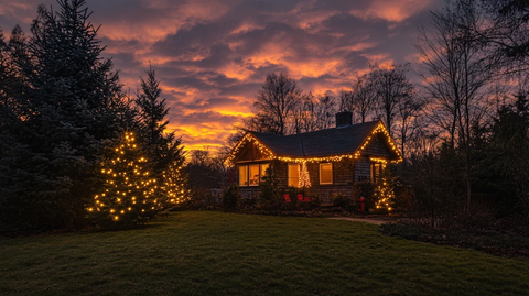户外圣诞灯饰装扮