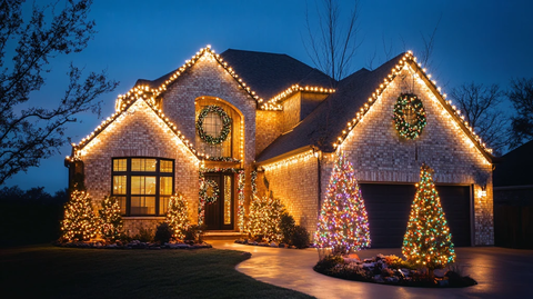 户外圣诞灯饰装扮