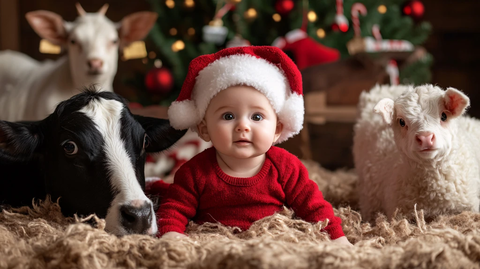 圣诞节小羊壁纸