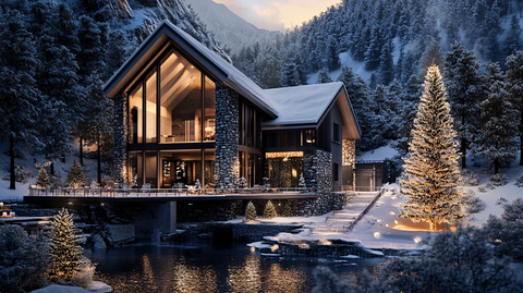 冰雪雪景独栋别墅