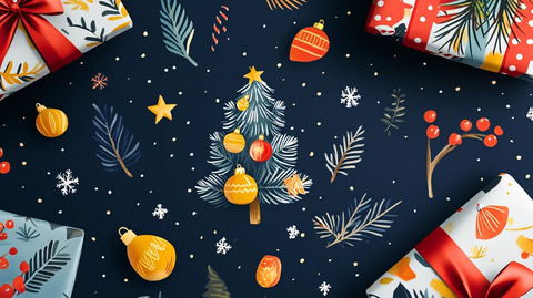 圣诞节包装插画