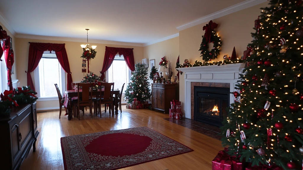 房间家庭圣诞树