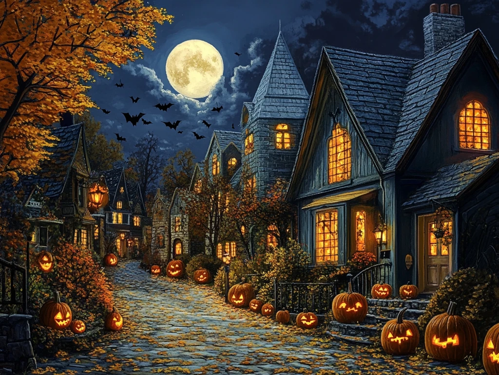 万圣节南瓜小镇黑暗