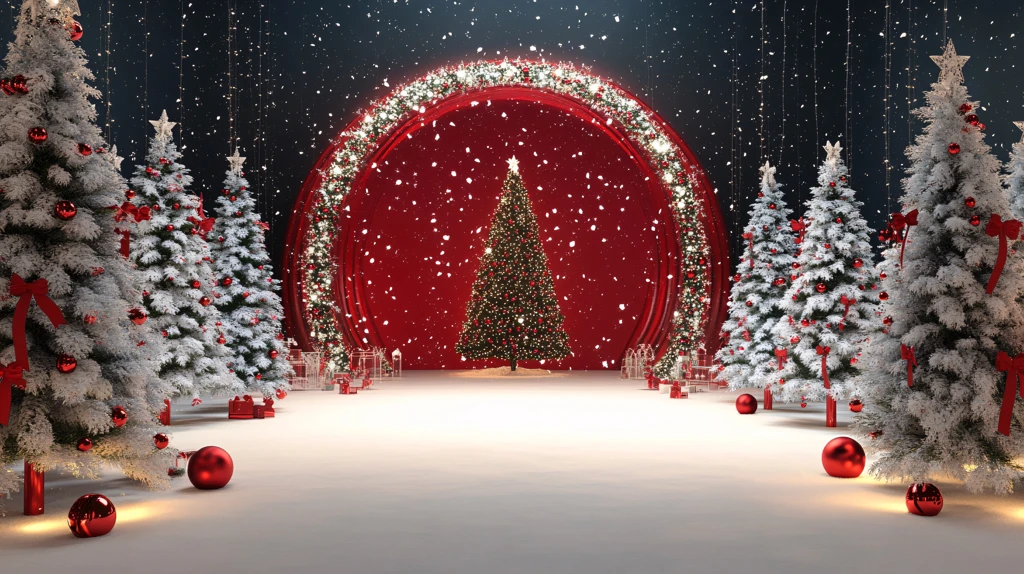 圣诞节直播背景