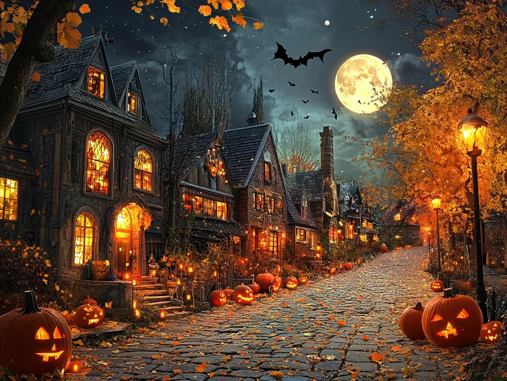 万圣节南瓜小镇黑暗