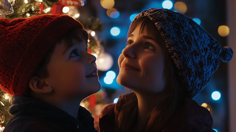 圣诞节男孩女孩