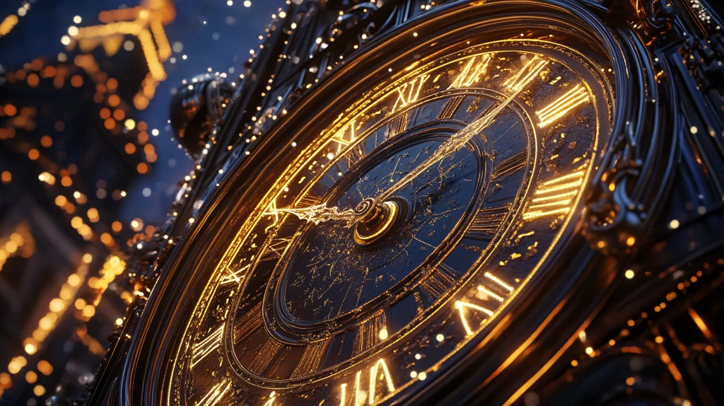 金色表盘时间金色时光