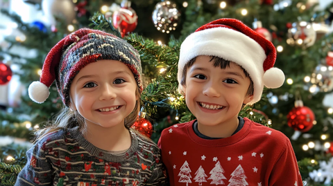 圣诞节男孩女孩