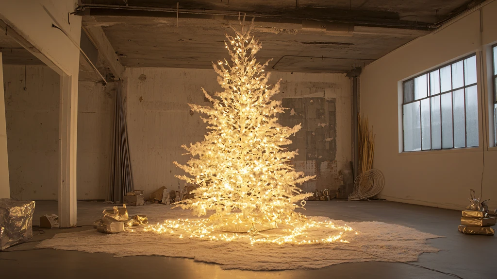 巨型金色圣诞树