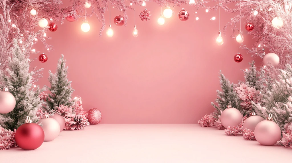 粉色圣诞背景素材