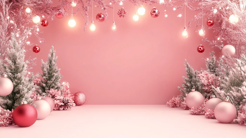 粉色圣诞背景素材