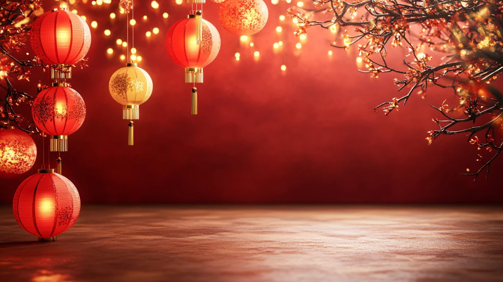 喜庆场景灯笼密布