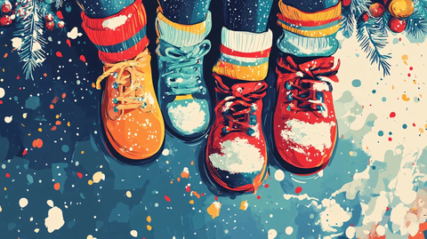 糖衣涂鸦圣诞袜