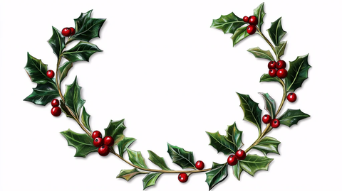冬青枝叶装饰品