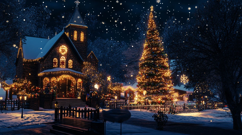 欧洲小镇圣诞节