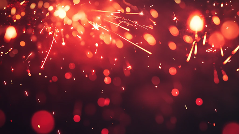 烟花红背景