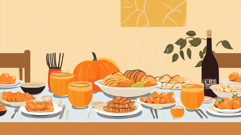 感恩节晚宴餐桌