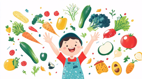 新中蔬果食材插画