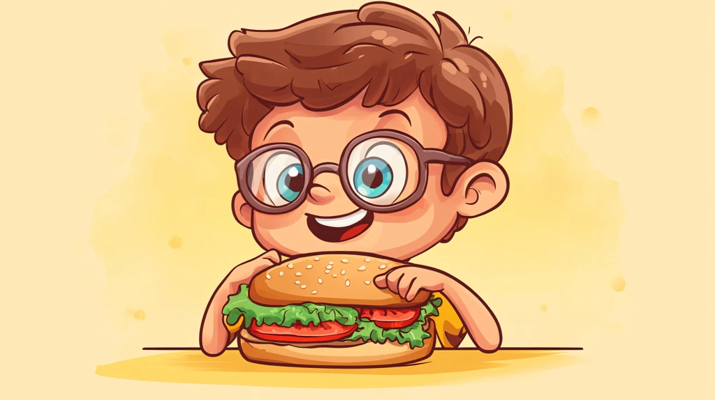 汉堡卡通拟人形象