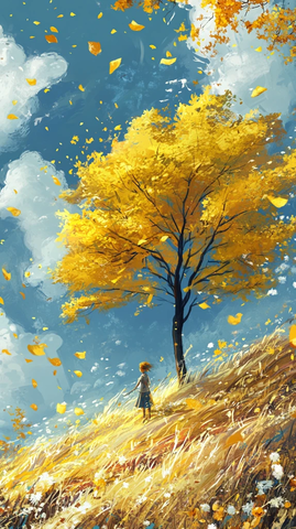 童话世界黄色树叶