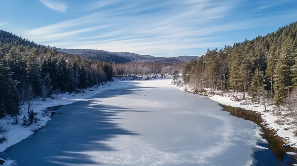 不冻河自然风光