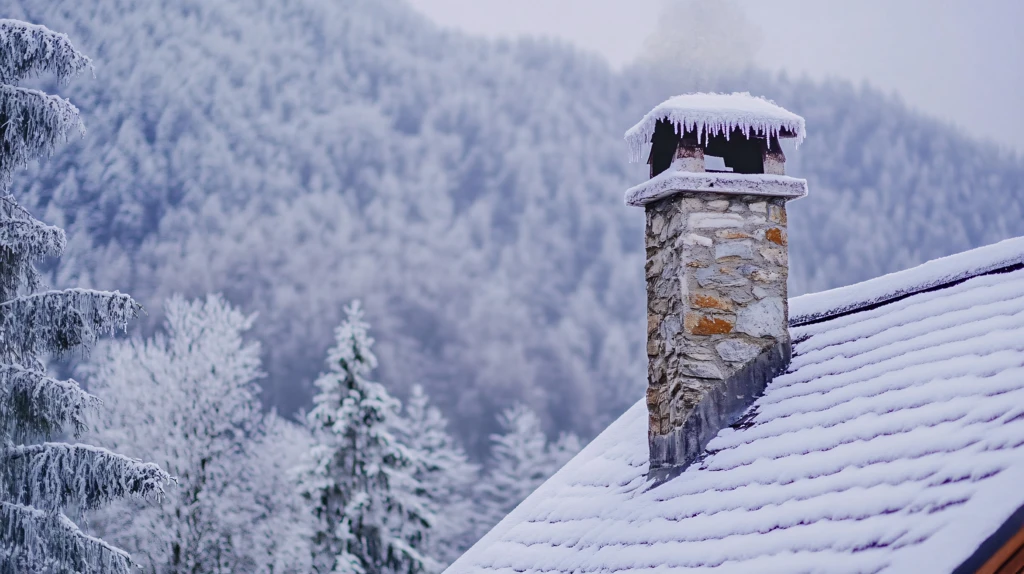 雪景烟囱