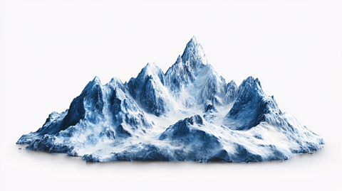 雪岭无人绘景图