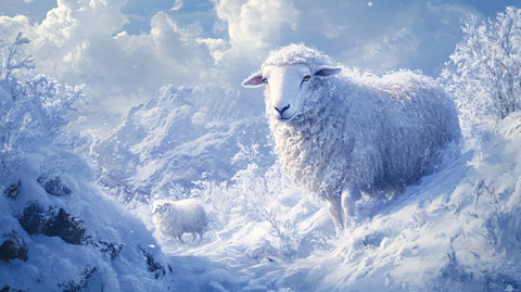 圣诞节小羊壁纸