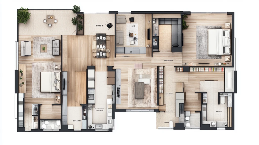 地产户型图渲染