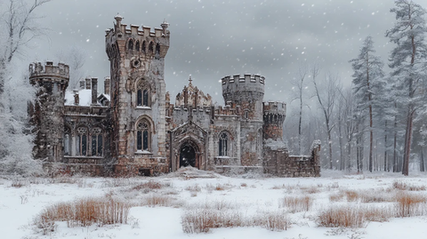 俄罗斯城堡雪景