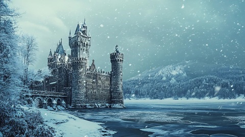 冰河旁荒废城堡