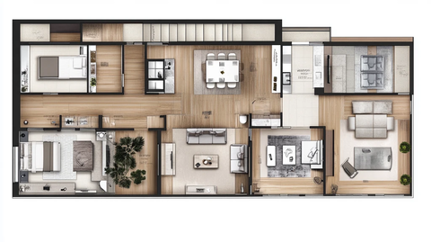 地产户型图渲染