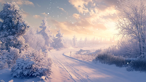 唯美冬天壁纸背景