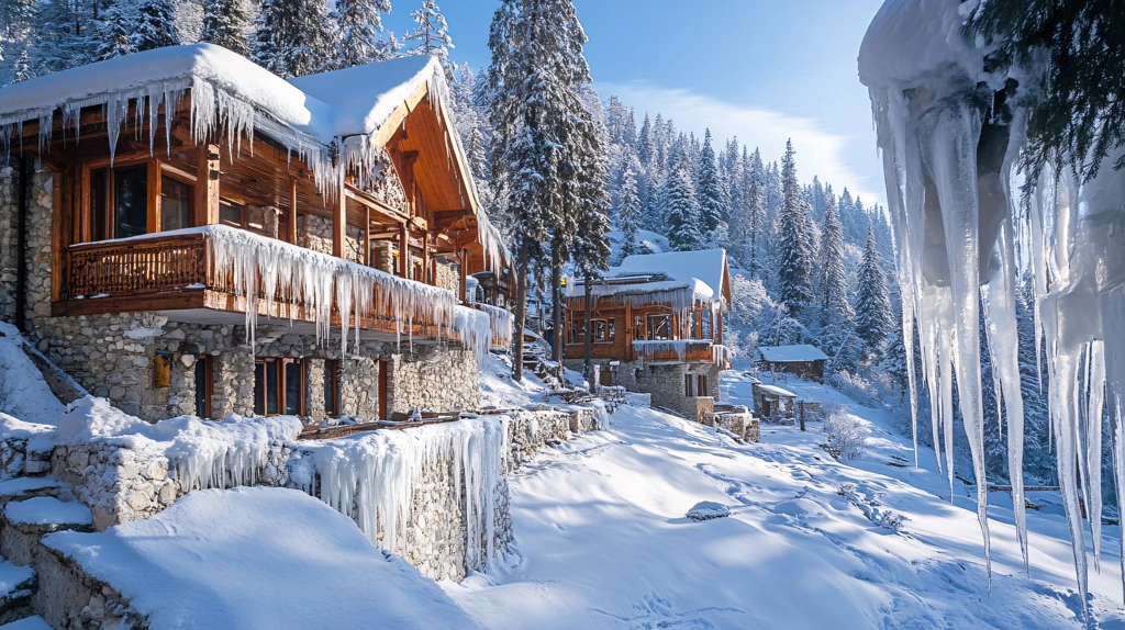 冰雪雪景独栋别墅