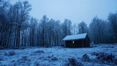 冬季森林民居