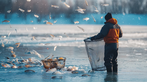 雪中捕鱼