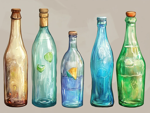 玻璃瓶与塑料瓶