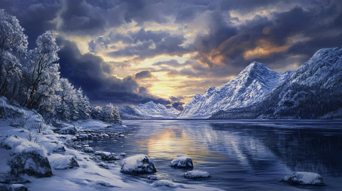 电脑装饰画不冻河