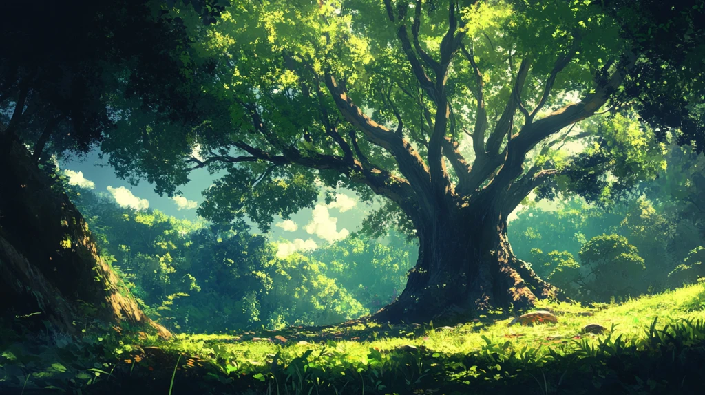 唯美风景参天大树